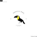 Tropical bird. Logo template Royalty Free Stock Photo
